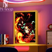 Demon Slayer Light Box Manga Night Light Frame Decor Lamp Gift Multi Colour NEW