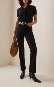 [Jeanerica] Eiffel Stretch High-Rise Straight-Leg Jeans
