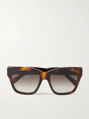 [CELINE Eyewear] CELINE Eyewear - Triomphe Square-frame Tortoiseshell Acetate Sunglasses - One size One size Tortoiseshell