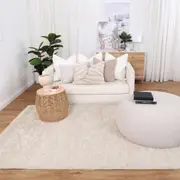 Brand Ventures Puffy Soft Shag Ivory Rug