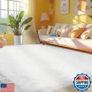 Topmaxcs Fluffy Area Rugs White for Bedroom: Fluffy Rug 4x6 Furry Area Rug fo