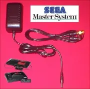 9V AC Adapter + 6Ft Cable + GOLD RF TV Adapter for Sega Master System I & II NEW