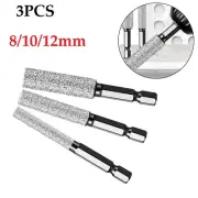 Emery Coated Drill Bits for Precision Drilling in Tiles and Glass 3PCS