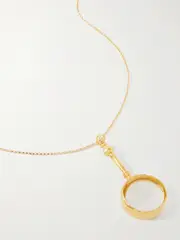 [Alighieri] Alighieri - The Poet's Lens Recycled Gold-plated Necklace - One size One size Gold