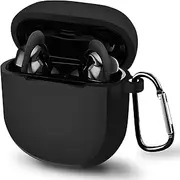 USTIYA Case for Bose QuietComfort Earbuds II 2 Protective Silicone Case with Keychain Cover (Black)
