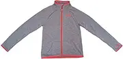 [Under Armour] Girls All Season Gear Cotton Full Zip Jacket (Youth Medium, rue Gray Heather (025) / Pink)