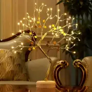 ANYHOUZ Table Lamp Warm 72 LED Bonsai Tree Desk Light USB Rechargeable For Living Room