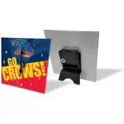 Adelaide Crows Mini Glass Desk Clock Man Cave - Licensed Birthday Gift New