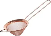 Ｂｅｓｇａ Metal Bar Conical Sieve Small Matcha Sifter Sturdy Rustproof with Long Handle Fine Mesh Tea Strainer for Straining Cocktail, Rose Gold
