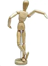 HSOMiD 12'' Artists Wooden Manikin Jointed Mannequin Perfect for Home Decoration/Drawing The Human Figure A