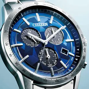 ∣聊聊可議∣CITIZEN 星辰 限量 日本藍 光動能紳士計時手錶 BL5590-55L