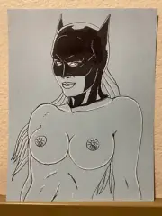 Sexy Hand Drawn Pin Up of Batgirl By Iamnatetheartist Nate Rosado On 8.5x11