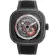 SEVENFRIDAY 碳纖維限定版 PS3/02 紅寶紅 自動上鍊機械錶-47X47.6mm