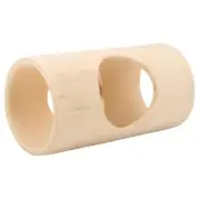 Small Pet Wooden House Tunnel Rabbit Playground Bamboo Hideout Safe Chew Toys