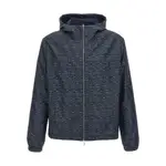 [Fendi] Fendi Patterned Hooded Jacket 52 IT BLUE