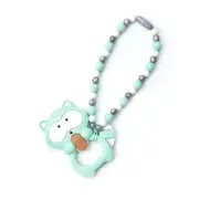 Nummy Beads Mint Raccoon Teether Toy Attaches To Baby Carrier, Car Seat, High...