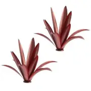 Metal Agave Plants Outdoor Red(2pcs)