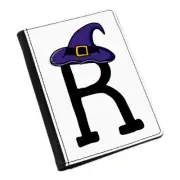 Letter R Witches Wizard Hat Passport Holder Cover Case Witch Halloween Alphabet