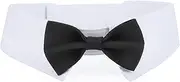Segarty Dog Bow Tie, Adjustable Black Bowtie Collar for Extra Large Dogs, Dog Neck Tie Tuxedo Comfortable Cotton Boy Pets Grooming Accessories for Formal Wedding Holiday Birthday Gift Party