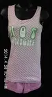 Point Sleepwear Do Not Disturb 2-Pc Pajamas Size S L NWT Multi Pink 100% Cotton