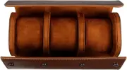 Rollo De Almacenamiento Caja De Reloj Caja De Reloj De PU Elastica Con 3 Ranuras