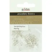 Ribtex Split Rings-Silver 6mm (60 Pieces)
