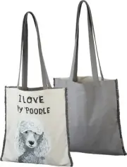 Primitives By Kathy Market Shopping Tote - I Love My Poodle