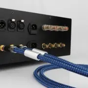 Audiophiles 4Core Silver 2RCA to 2RCA Sound Cable for Amplifiers and Speaker