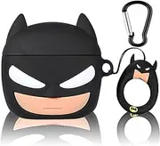 TSYue for AirPods Pro Case Cover, Cartoon Soft Silicone Protective Case for Apple AirPod Pro 2nd/1st Generation for Women Men, Cute AirPods Pro 2/Pro Case with Keychain (Black 1)