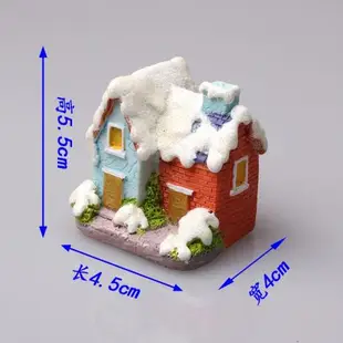 zakka圣誕雪房子迷你小房子微景觀擺件房屋DIY配件造雪景場景裝飾