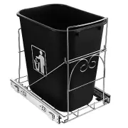 Pull Out Trash Can under Cabinet, Adjustable Garbage Slideout Shelf for Kitchen,