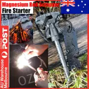 Magnesium Flint Rod Stone Fire Starter Lighter Emergency Survival AU