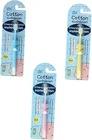 NULYLU Boys and Girls Toothbrush Baby Toothbrushes 3pcs Soft Bristle Manual Elephant Brush Handle