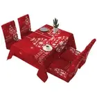 Tablecloth Christmas Theme Design Washable Desk Chairs Protector Rectangle