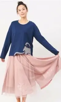 在飛比找Yahoo!奇摩拍賣優惠-a la sha 全新～粉色下擺阿財家族紗裙～ size :