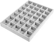 LALADEFIEE 35 Compartment Jewelry Organizer Tray Stackable Display Holder for Rings Necklaces and Earrings Elegant Jewelry Storage Box for Home and Travel