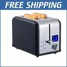High Lift Stainless Steel Toaster with LED Countdown - Ideal for Bagels & Bread