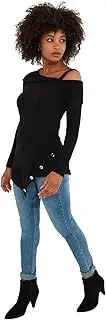 [Joe Browns] Women's Off The Shoulder Asymmetric Tunic Top Shirt