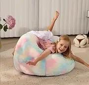 MerryMingle Kid Bean Bag Cover (No Filler) - Soft Bean Bag Chair Cover, Comfy Floor Chair Cover - Lazy Sofa Cover - Lounge Sofa Cover for Living Room, Bedroom, Playroom - Reading, Gaming, and Relaxing