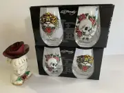 Ed Hardy Glassware Set - 4 Piece
