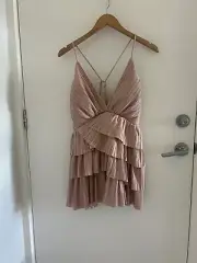 alice mccall finesse mini dress sz 10 nude colour bnwt (k95
