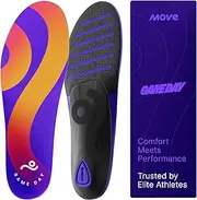 MOVE Game Day - Performance and Comfort Insoles - Plantar Fasciitis, Running, Shock Absorption, Flat Feet, Arch Support, Basketball, Active Lifestyle, Walking and Athletics (US Men 8-8.5 / Women 9.5-10)