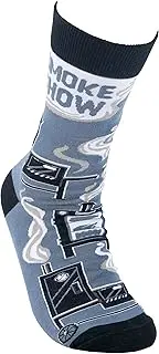 [Primitives by Kathy] Novelty Socks - Smoke Show, One Size, Unisex, LOL Collection, Multi, One Size