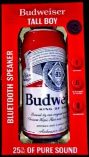 Budweiser Beer Tall Boy Bluetooth Rechargeable Speaker NIB BRAND NEW electronics