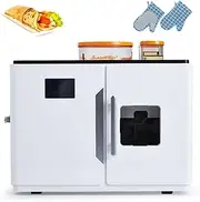 Fully Automatic Roti Maker, Commercial Pancake Makering Machine with Touch Panel & Gloves, Electric Tortilla Pancake Maker, One Key to Make 20 Pcs/One Time, Flatbreads Pita Making Machine