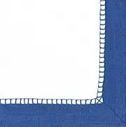 Caspari Entertaining with Cocktail Napkin, Linen Marine Blue, Box of 40