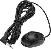 eMagTech 1Pc Car Navigation GPS Radio DVD Adhesive Microphone 3.5mm Plug Cable Length 3 Meters Suitable for Installation On Sun Visor Clips Dashboard Mounts