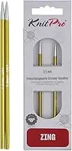KnitPro Zing Interchangeable Circular Needles 4" (10cm) | 3.50mm