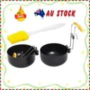 Egg Boiler Stainless Steel Egg Cooker Collapsible Hang Ear Poached Egg Cup BP