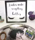 Eyelash Makeup Quote Black Shadow Box Frame Table Accent Gift Free Shipping Sale
